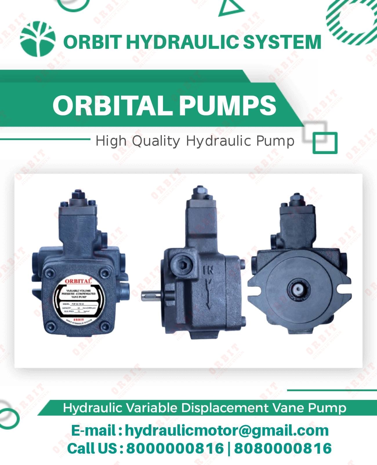 PVF PVDF VP5F Anson Make Hydraulic Pump Manufacturers in India PVF-15-55-10 Anson Hydraulic Variable Vane Pump
